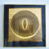 Lithographie dorée à effet d'optique encadrée Années 70 Lithographie dorée à effet d'optique encadrée Années 70