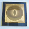 Lithographie dorée à effet d'optique encadrée Années 70 Lithographie dorée à effet d'optique encadrée Années 70