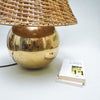 Grande lampe boule en laiton Belgachrome Années 70 Grande lampe boule en laiton Belgachrome Années 70