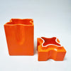 Boite en ceramique orange Annees 70 Boite en ceramique orange Annees 70