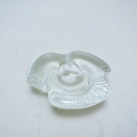 Bougeoir Trèfle en verre Années 60