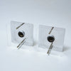 Paire d'appliques inox et plexiglas Années 70 Paire d'appliques inox et plexiglas Années 70