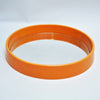 Miroir rond en plastique orange 1970 Miroir rond en plastique orange 1970