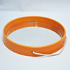 Miroir rond en plastique orange 1970 Miroir rond en plastique orange 1970