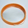 Miroir rond en plastique orange 1970 Miroir rond en plastique orange 1970