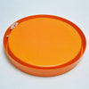 Miroir rond en plastique orange 1970 Miroir rond en plastique orange 1970