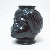 Cache-pot Tête d’homme en verre noir Années 60 Cache-pot Tête d’homme en verre noir Années 60