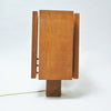 Lampe moderniste en chêne Années 60 Lampe moderniste en chêne Années 60