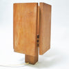 Lampe moderniste en chêne Années 60 Lampe moderniste en chêne Années 60