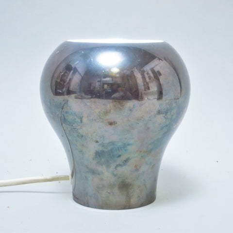 Lampe moderniste en métal argenté Lino Sabattini Christofle Gallia