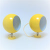 Paire d'appliques boules jaunes Années 60 Paire d'appliques boules jaunes Années 60