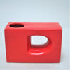 Petit vase Geometrique rouge Années 60 Petit vase Geometrique rouge Années 60