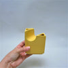 Petit vase Geometrique jaune Années 60 Petit vase Geometrique jaune Années 60