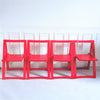 Quatre chaises pliantes rouge Aldo Jacober Quatre chaises pliantes rouge Aldo Jacober