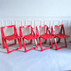Quatre chaises pliantes rouge Aldo Jacober Quatre chaises pliantes rouge Aldo Jacober