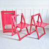 Quatre chaises pliantes rouge Aldo Jacober Quatre chaises pliantes rouge Aldo Jacober