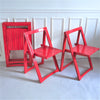 Quatre chaises pliantes rouge Aldo Jacober Quatre chaises pliantes rouge Aldo Jacober