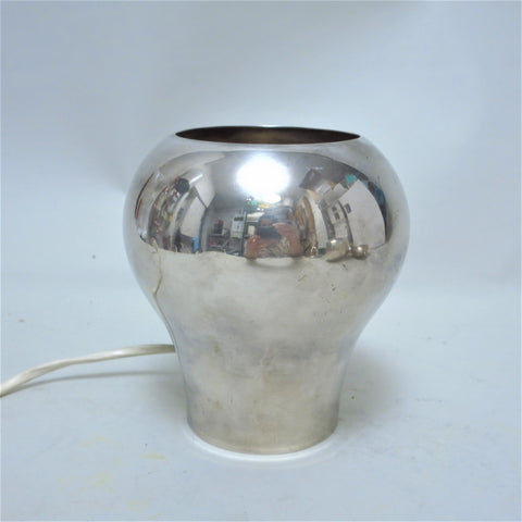 Lampe moderniste en métal argenté Lino Sabattini Christofle Gallia