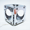 Lampe Cube en acier miroir Reggiani  1970 Lampe Cube en acier miroir Reggiani  1970