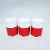 Trois boîtes en céramique rouge et blanc Deruta Italy Trois boîtes en céramique rouge et blanc Deruta Italy