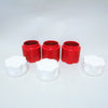 Trois boîtes en céramique rouge et blanc Deruta Italy Trois boîtes en céramique rouge et blanc Deruta Italy