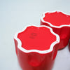 Trois boîtes en céramique rouge et blanc Deruta Italy Trois boîtes en céramique rouge et blanc Deruta Italy