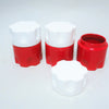 Trois boîtes en céramique rouge et blanc Deruta Italy Trois boîtes en céramique rouge et blanc Deruta Italy