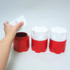Trois boîtes en céramique rouge et blanc Deruta Italy Trois boîtes en céramique rouge et blanc Deruta Italy