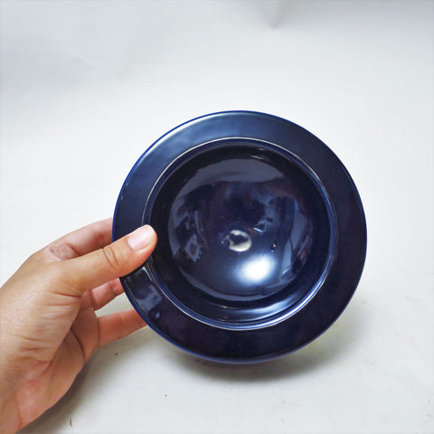 Cendrier moderniste en céramique bleu Années 60