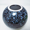Petit Vase boule noir moucheté Années 80 Petit Vase boule noir moucheté Années 80