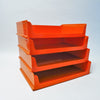 Rangements de bureau orange Plastiroir Années 70 Rangements de bureau orange Plastiroir Années 70