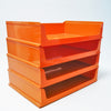 Rangements de bureau orange Plastiroir Années 70 Rangements de bureau orange Plastiroir Années 70