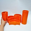 Ensemble combinable de 5 vases orange en céramique Pino Spagnolo Sicart Ensemble combinable de 5 vases orange en céramique Pino Spagnolo Sicart