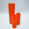 Trois vases rouleau 0041 orange en céramique Pino Spagnolo Sicart Trois vases rouleau 0041 orange en céramique Pino Spagnolo Sicart
