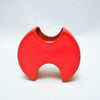 Petit vase geometrique Vetrochina rouge 1970 Petit vase geometrique Vetrochina rouge 1970