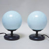 Paire de lampes boule bleu foncé 1960 Paire de lampes boule bleu foncé 1960