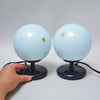 Paire de lampes boule bleu foncé 1960 Paire de lampes boule bleu foncé 1960