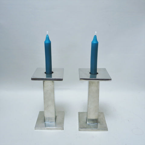 Reservé Paire de bougeoirs Metallia Ettore Sottsass Serafino Zani