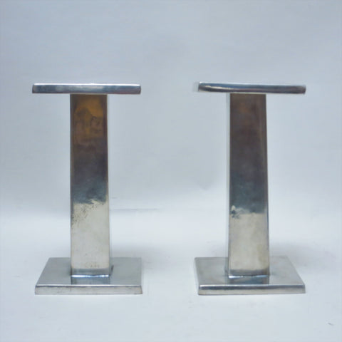 Reservé Paire de bougeoirs Metallia Ettore Sottsass Serafino Zani