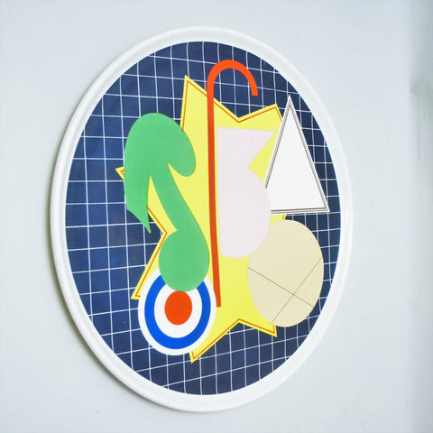 Grand plat Geometria Lucio del Pezzo  Franco Pozzi Années 70