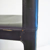Chaise en cuir noir Matteo Grassi Années 80 Chaise en cuir noir Matteo Grassi Années 80
