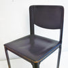 Chaise en cuir noir Matteo Grassi Années 80