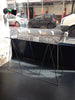 Petit bureau à plateau en verre fumé Roche Bobois Petit bureau à plateau en verre fumé Roche Bobois
