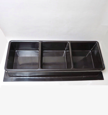 Grande étagère en plastique marron monobloc Prisunic