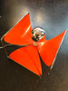 Lampe pétales Rignault orange 1970 Lampe pétales Rignault orange 1970