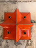 Grande applique fleur orange Rignault Grande applique fleur orange Rignault