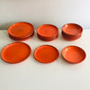 Service d'assiettes orange Années 70 Service d'assiettes orange Années 70