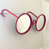 Grande applique Lunette miroir rouge Lisolachenoncè Annees 80 Grande applique Lunette miroir rouge Lisolachenoncè Annees 80