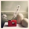 Petit vase Geometrique rouge Années 60 Petit vase Geometrique rouge Années 60
