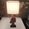 Petite lampe sculpture silhouette de tete de femme Petite lampe sculpture silhouette de tete de femme